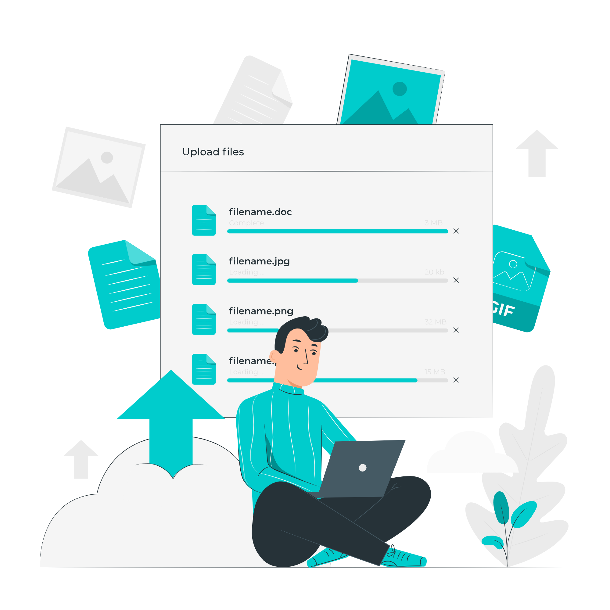 Illustration of a professional candidate looking at opportunities